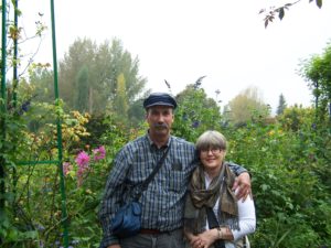 Sherry and I in Monet’s garden in Giverney, France