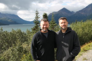 Sons Jeff and Andy on our Alaska trip - Aug 2016